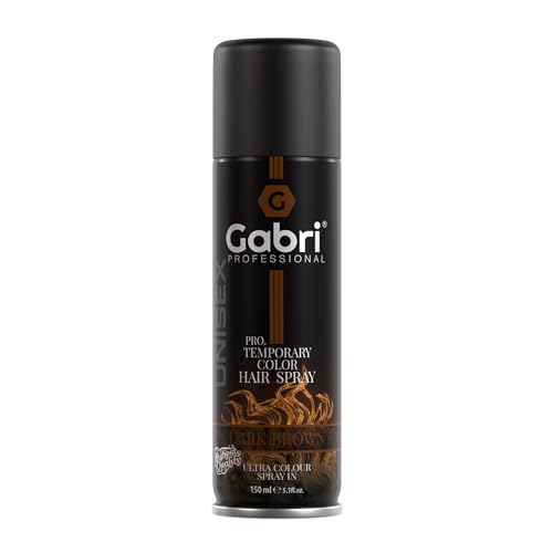 Gabri Color Spray 150ml - Haarfarbspray - Haarfarbe zum Aufsprühen - Pro Temporary Hair Colour Spray (Dark Brown, 150 ml (1er Pack)) von G Gabri