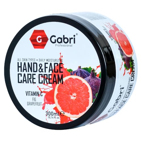 Gabri FIG GRAPEFRUIT Hand & Face Care Cream - Feige & Grapefruit Hand & Gesichtspflege Creme mit Vitamin C - 300ml (1 Stück) (Feige & Grapefruit) von G Gabri