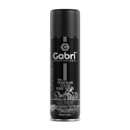 Gabri Color Spray 150ml - Haarfarbspray - Haarfarbe zum Aufsprühen - Pro Temporary Hair Colour Spray (Silver, 150 ml (1er Pack)) Gabri Color Spray 150ml - Haarfarbspray - Haarfarbe zum Aufsprühen - Pro Temporary Hair Colour Spray (Silver, 150 ml (1er Pack)) von G Gabri