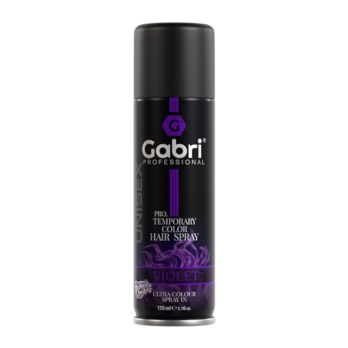 Gabri Color Spray 150ml - Haarfarbspray - Haarfarbe zum Aufsprühen - Pro Temporary Hair Colour Spray (Violet, 150 ml (1er Pack)) Gabri Color Spray 150ml - Haarfarbspray - Haarfarbe zum Aufsprühen - Pro Temporary Hair Colour Spray (Violet, 150 ml (1er Pack)) von G Gabri