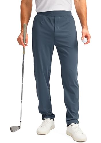 G Gradual 76,2 cm/81,3 cm/86,4 cm lange Herren-Sweathose mit Reißverschlusstaschen, Stretch-Golf-Trainingshose für Herren, lässig, sportlich, dusty blue, Mittel von G Gradual