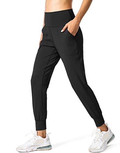 G Gradual Damen Jogger Hohe Taille Yoga Hose mit Taschen Lose Leggings für Frauen Workout Athletic Lounge - Schwarz - X-Groß von G Gradual