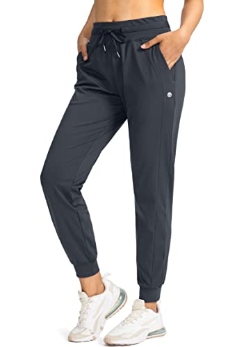 G Gradual Damen-Jogginghose mit Reißverschlusstaschen, hohe Taille, athletisch, konisch, Sweathose für Damen, Workout, Lounge, grau, Klein von G Gradual