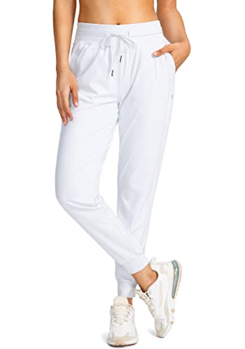 G Gradual Damen-Jogginghose mit Reißverschlusstaschen, hohe Taille, athletisch, konische Sweathose für Frauen, Workout, Lounge, Weiss/opulenter Garten, X-Groß von G Gradual