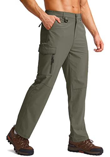 G Gradual Herren-Cargohose für Wanderungen, wasserabweisend, schnell trocknend, leicht, für den Außenbereich, taktische Hose für Herren mit mehreren Taschen, Schiefergrün, Groß von G Gradual