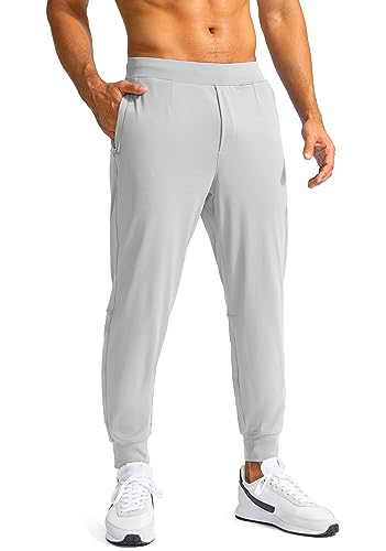 G Gradual Herren-Golf-Jogginghose mit Reißverschlusstaschen, Stretch-Jogginghose, schmale Passform, Trainingshose für Herren, Arbeit und Laufen, Gull Gray, Groß von G Gradual