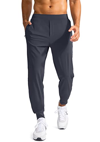 G Gradual Herren Golf-Jogginghose mit Reißverschlusstaschen, Stretch-Sweathose, schmale Passform, Trainingshose für Männer, Arbeit Laufen, dunkelgrau, XXL von G Gradual