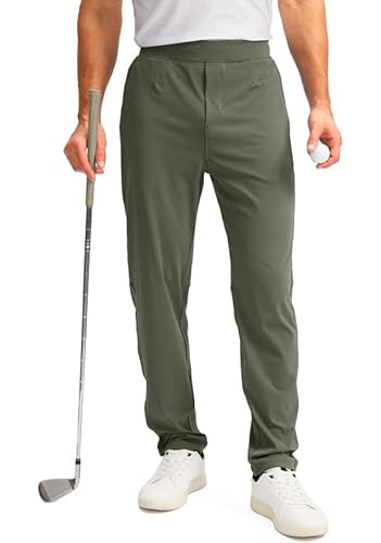 G Gradual 76,2 cm/81,3 cm/86,4 cm lange Herren-Sweathose mit Reißverschlusstaschen, Stretch-Golf-Trainingshose für Herren, lässig, sportlich, Salbei, Groß von G Gradual