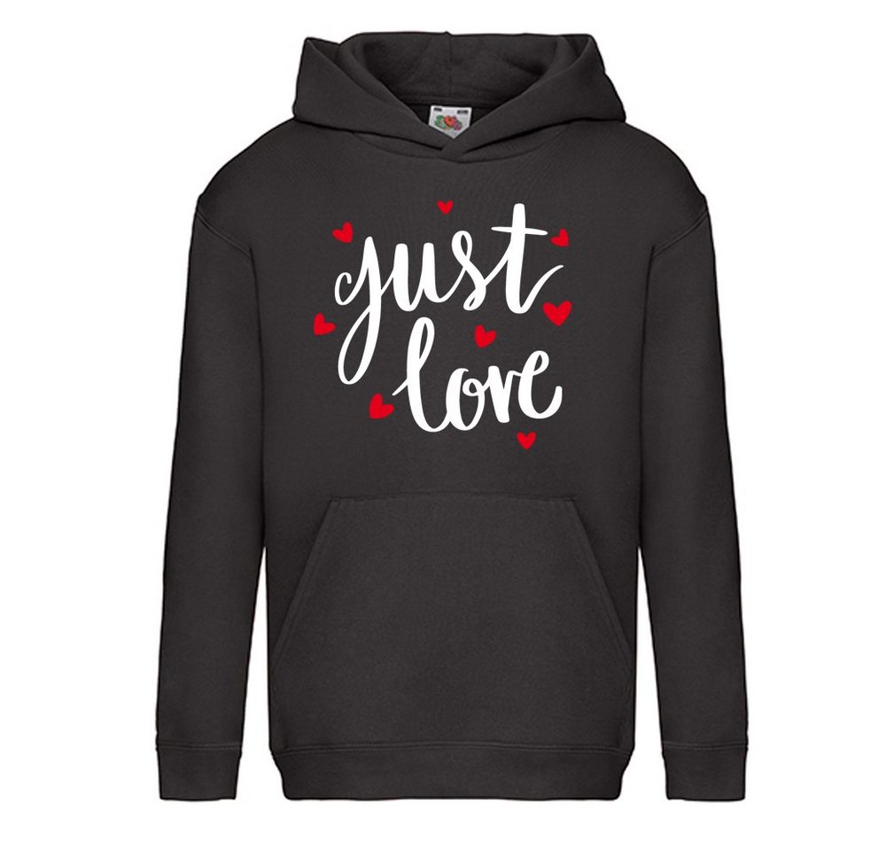 G-graphics Hoodie Just Love Kinder Hoodie / Kapuzenpullover mit schönem Print zum Valentinstag von G-graphics