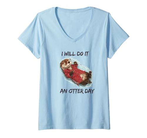Damen I Will Do It An Other Day T-Shirt mit V-Ausschnitt von G Hall Marketing