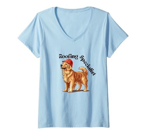 Damen Spezialist für Dachdecker T-Shirt mit V-Ausschnitt Damen Spezialist für Dachdecker T-Shirt mit V-Ausschnitt von G Hall Marketing