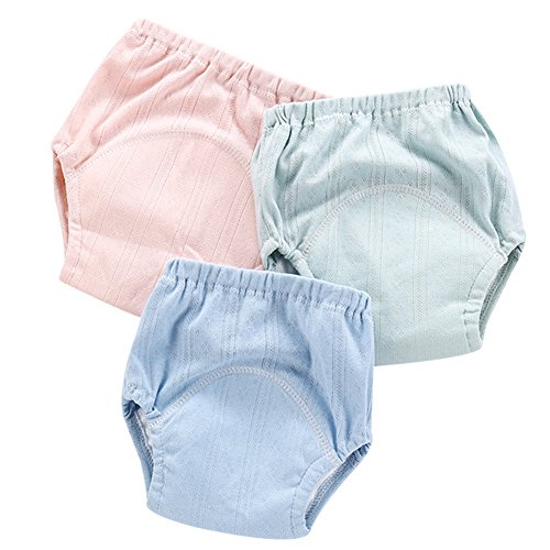 G-Kids 3 PCS Baby Mädchen Jungen Trainerhosen Training Pants Kleinkinder Windelhöschen Unterhose Wasserdicht Lernwindel Töpfchentraining (3Pack, 100cm/L) von G-Kids