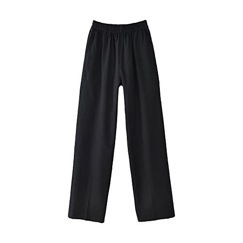 G-LIKE Chinesische Kung Fu Herren Hose – Traditionelle Kampfkunst Taichi Wushu Kungfu Lange Trainingshose Jogginghose Freizeithose Herrenhose Sporthose Loser Stil - Baumwolle (Schwarz, L) von G-LIKE