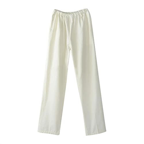 G-LIKE Chinesische Kung Fu Herren Hose – Traditionelle Kampfkunst Taichi Wushu Kungfu Lange Trainingshose Jogginghose Freizeithose Herrenhose Sporthose Loser Stil - Baumwolle (Weiß, XXL) von G-LIKE