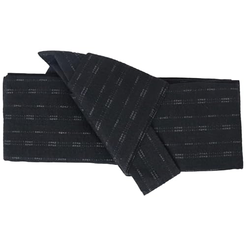 G-LIKE Japanische Kimono Obi Gürtel – Traditionelle Kimonogürtel Bund Harajuku Haori Yukata Robe Zubehör Dreidimensional Taillengurt Belt Selbst Knoten für Herren - Baumwolle (Schwarz2) von G-LIKE