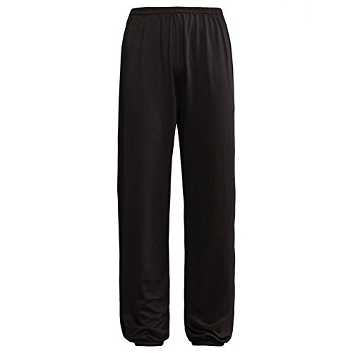 Kung Fu Training Hosen - Chinesische Kampfkunst Tai Chi Kung Fu Wing Chun Shaolin Yoga Knickerbocker Graziöse Lockere Weite Beine Trainingshosen Bloomers Unisex für Männer Frauen (Schwarz, S) von G-LIKE