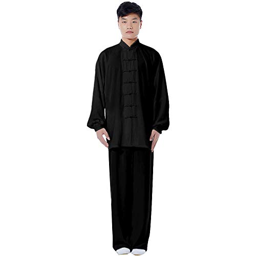 G-LIKE Tai Chi Damen Herren Trainingsanzug – Traditionelle Chinesische Kampfkunst Taiji Kung Fu Wing Chun Wushu Frühling Sommer Training Uniform Langärmelig Unisex Anzug für Senioren Anfänger von G-LIKE