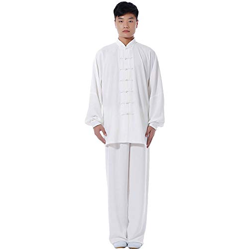 G-LIKE Tai Chi Damen Herren Trainingsanzug – Traditionelle Chinesische Kampfkunst Taiji Kung Fu Wing Chun Wushu Frühling Sommer Training Uniform Langärmelig Unisex Anzug für Senioren Anfänger von G-LIKE
