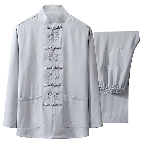 G-LIKE Tai Chi Uniform Shirt – Taiji Qigong Kampfsport Wing Chun Shaolin Kung Fu Shirt Trainingstücher Bekleidung für Senioren Anfänger Männer Frauen Arthritis Gr. XX-Large, grau G-LIKE Tai Chi Uniform Shirt – Taiji Qigong Kampfsport Wing Chun Shaolin Kung Fu Shirt Trainingstücher Bekleidung für Senioren Anfänger Männer Frauen Arthritis Gr. XX-Large, grau von G-LIKE