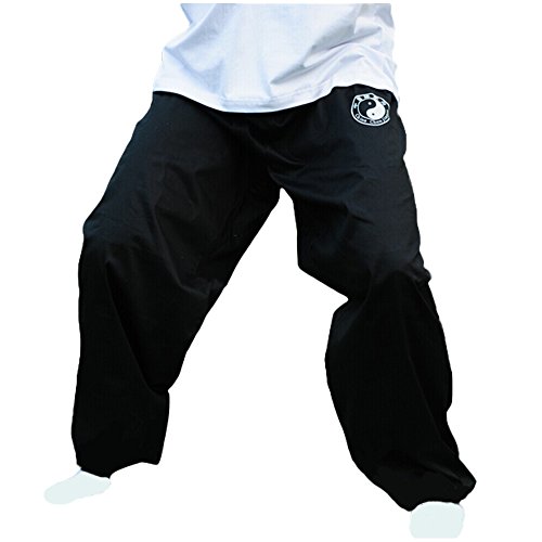 Kampfsport Taiji Training Hose - Chinesische Kampfkunst Chenjiagou Tai Chi Kung Fu Qigong Shaolin Weite Beine Knickerbocker Graziöse Uniform für Damen Herren - Baumwolle (L) von G-LIKE