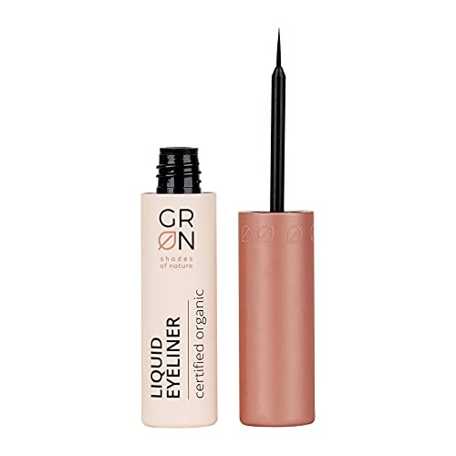 G R N shades of nature [GRÜN] Biokosmetik Liquid Eyeliner black tourmaline - intensiven Augenaufschlag - Cat-Eye-Look - vegan - 3 ml von G R N shades of nature