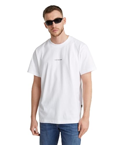 G-Star Herren Center Chest Logo Loose R T T-Shirt, Weiß (White D25677-c336-110), XL von G-Star RAW