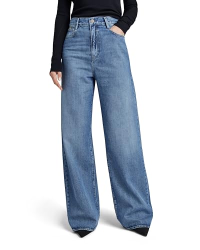 G-STAR RAW Damen Deck 2.0 High Loose Jeans, Blau (faded everglade D23591-D301-G357), 30W / 30L von G-STAR RAW