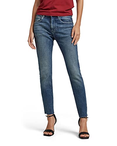 G-STAR RAW Damen 3301 Skinny Ankle Jeans, Blau (faded cascade D21291-C051-C606), 26W / 28L von G-STAR RAW