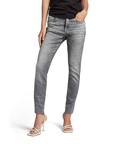 G-STAR RAW Damen 3301 Skinny Ankle Jeans, Grau (sun faded glacier grey D21291-A634-C464), 25W / 28L von G-STAR RAW