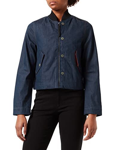 G-STAR RAW Damen Drawstring Bomberjacke, Blau (raw denim D20599-C970-001), S von G-STAR RAW