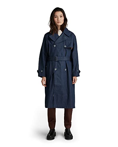 G-STAR RAW Damen High Trenchcoat, Blau (raw denim D21116-C970-001), L von G-STAR RAW