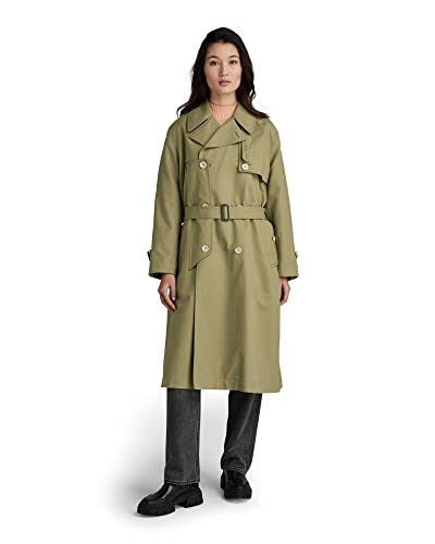 G-STAR RAW Damen High Trenchcoat, Grün (fresh army green D21010-A577-9822), L von G-STAR RAW