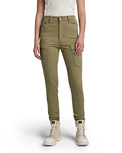 G-STAR RAW Damen Kafey Cargo Ultra High Skinny Hose, Mehrfarben (army green htr D21099-C918-9210), 28W / 30L von G-STAR RAW