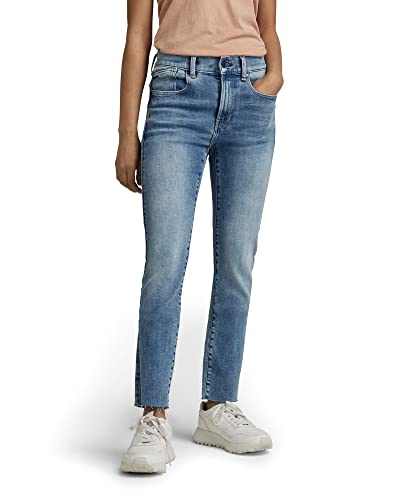 G-STAR RAW Damen Lhana Skinny Ankle Jeans, Blau (lt indigo aged D20991-C051-8436), 27W / 32L von G-STAR RAW