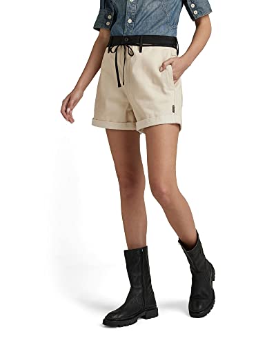 G-STAR RAW Damen Lynton Denim Shorts PM, Beige (ecru D21000-C525-159), 26 von G-STAR RAW