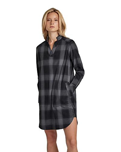 G-STAR RAW Damen Millery V-Neck Shirt Kleid, Mehrfarben (dk black ryan check D21370-C964-C979), S von G-STAR RAW