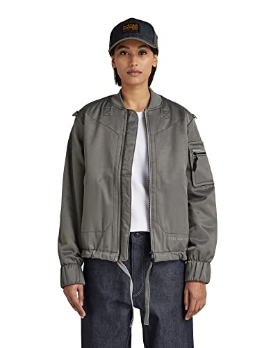 G-STAR RAW Damen Padded Bomberjacke 2.0, Grau (granite D21019-C896-1468), S von G-STAR RAW