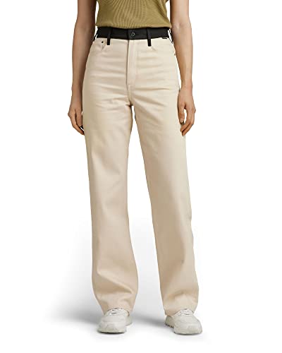 G-STAR RAW Damen Tedie Ultra High Straight PM Jeans, Beige (ecru D20999-C525-159), 27W / 28L von G-STAR RAW