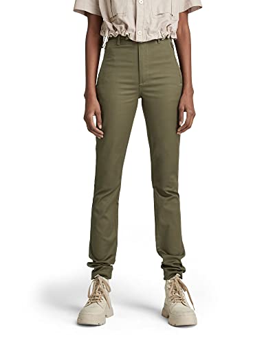 G-STAR RAW Damen Weld High Skinny Chino, Grün (shadow olive D19141-C105-B230), 28W / 30L von G-STAR RAW