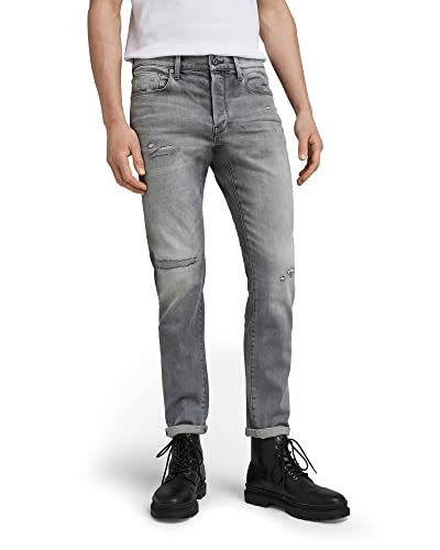G-STAR RAW Herren 3301 Slim Fit Jeans, Grau (sun faded glacier grey restored 51001-C293-D112), 31W / 34L von G-STAR RAW