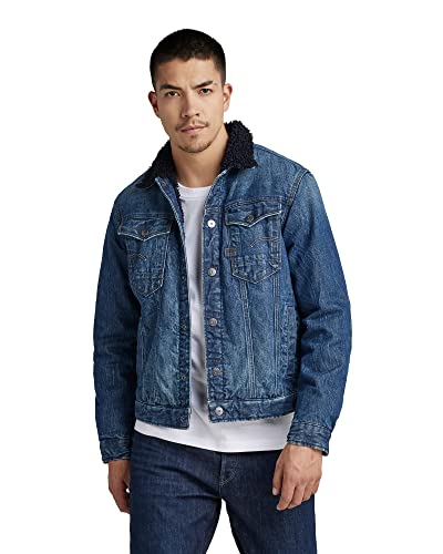 G-STAR RAW Herren Arc 3D Sherpa Jacke, Blau (faded aquastone D21150-C779-C761), L von G-STAR RAW