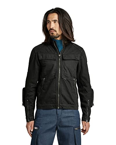 G-STAR RAW Herren Biker Pencilcase Jacke, Schwarz (jet black D21380-C526-A814), L von G-STAR RAW