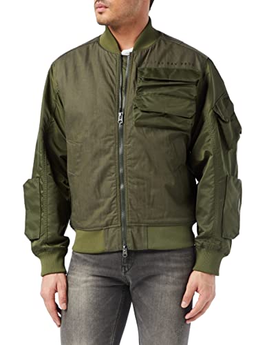 G-STAR RAW Herren Chest Pocket PM Bomberjacke, Grün (shadow olive D21054-C143-B230), M von G-STAR RAW