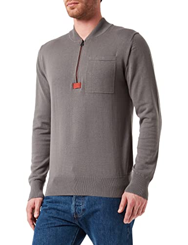 G-STAR RAW Herren Half Zip Pocket Knitted Pullover, Grau (granite D21174-C868-1468), XL von G-STAR RAW