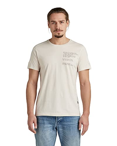 G-STAR RAW Herren Korpaz Logos Graphic T-Shirt, Weiß (dk talc D21376-336-A488), M von G-STAR RAW