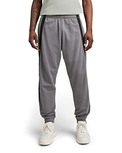 G-STAR RAW Herren Tape Colorblock Jogginghose, Mehrfarben (granite/gs grey color block D21170-B782-D019), XL von G-STAR RAW