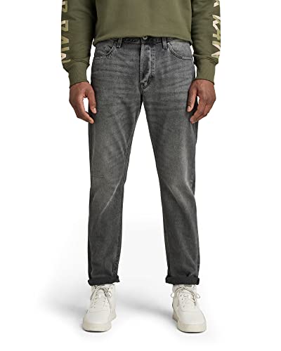 G-STAR RAW Herren Triple A Regular Straight Jeans, Grau (worn in tin restored D19161-C526-C944), 27W / 30L von G-STAR RAW