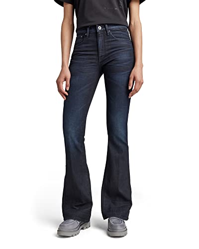 G-STAR RAW Damen 3301 Flare Jeans, Blau (worn in naval blue cobler D21290-B767-D351), 25W / 32L von G-STAR RAW