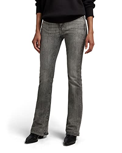 G-STAR RAW Damen 3301 Flare Jeans, Grau (faded carbon D21290-C909-C762), 27W / 34L von G-STAR RAW