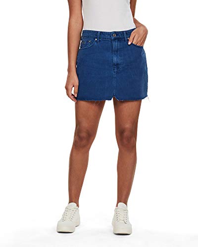 G-Star RAW Damen 3301 High Ripped Edge Minirock, Blau (deep True Blue gd D17246-9921-B574), 26 von G-STAR RAW
